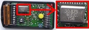 Remote: NICE K4 30.875 MHz with 4 buttons
