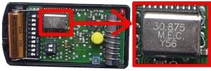 Remote: NICE K4M 30.875 MHz with 4 buttons