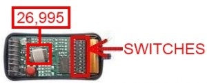 Remote: ALLMATIC AKMY1 26.995 MHz with 1 buttons