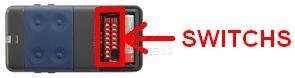 Remote: CARDIN S438-TX4 with 4 buttons