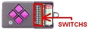 Remote: DICKERT MAHS433-04 with 4 buttons