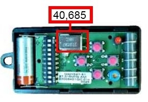 Remote: DICKERT MAHS40-04 with 4 buttons