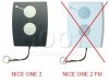 Votre telecommande  NICE ONE 2 a 2 boutons