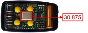 Remote: NICE BT4K 30.875 MHz with 4 buttons